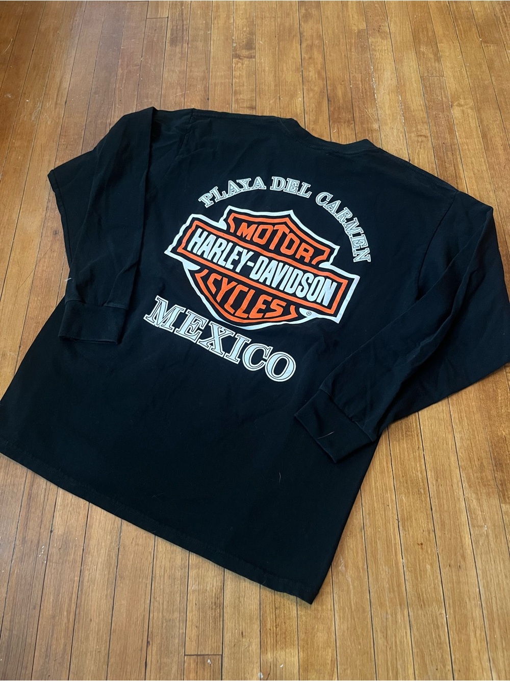 Vintage Y2K Harley-Davidson Playa Del Carmen Mexico Long Sleeve Shirt